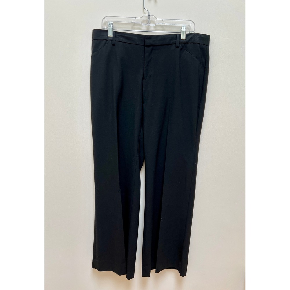 Gap Women Perfect Trouser Black 12A Wide Leg Stretch Dress Pants Business Casual